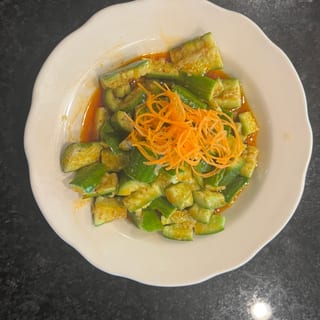 Spicy sesame cucumbers🌶️